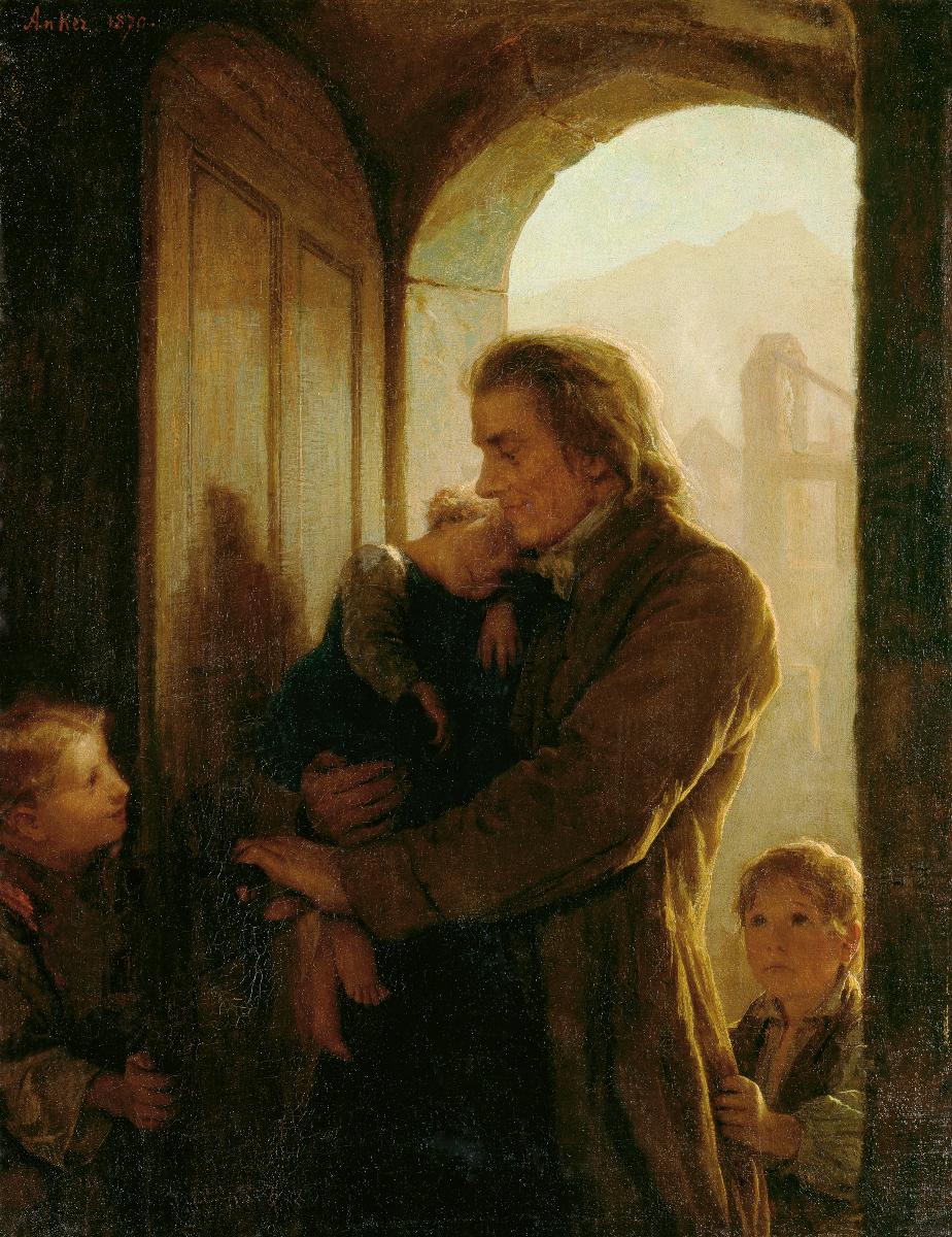 Heinrich Pestalozzi with the Orphans of Stans